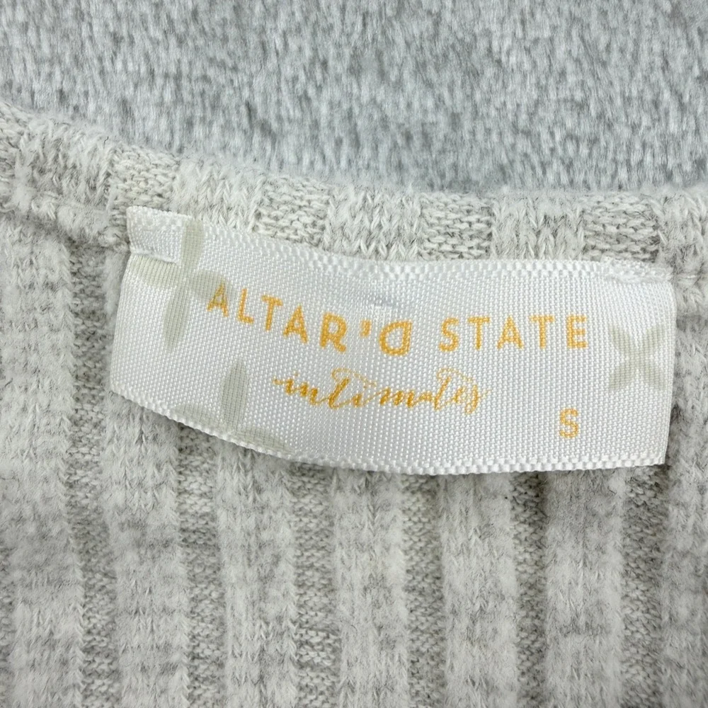 Altar'd State Intimates Ribbed Bralette Crop Top Gray Women's Small RT2495-1AS